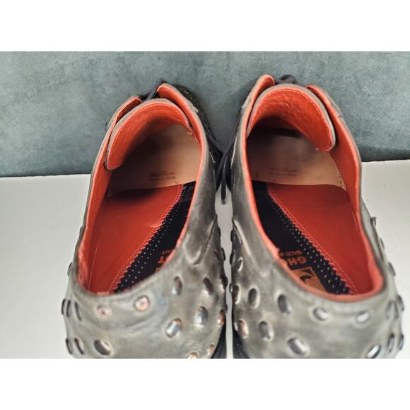 Jo Ghost Gray Leather w Metal Studs Casual/Dress Shoes Made In Italy US 8 EU 41 main image 4